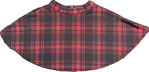 Hot Topic Skater Skirt Xs Red Black Plaid O-ring Zipper Pockets - Picture 2 of 4
