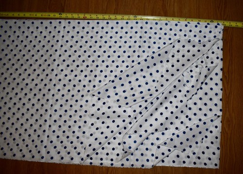 Lot of 2 POLKA DOT Coral/White & Navy FABRIC ❀ 7.77 YARDS TOTAL ❀ Craft Apparel - Picture 15 of 17