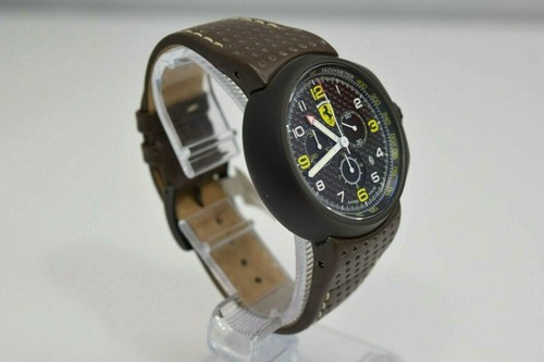 Ferrari Fast Lap Brown Leather Chronograph Carbon Fiber FE10IPGUNCPFC Watch - Picture 3 of 7