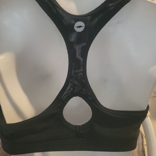 Sujetador deportivo Avia de alto impacto negro grande espalda deportiva inalámbrico acolchado ojo de cerradura - Imagen 4 de 6