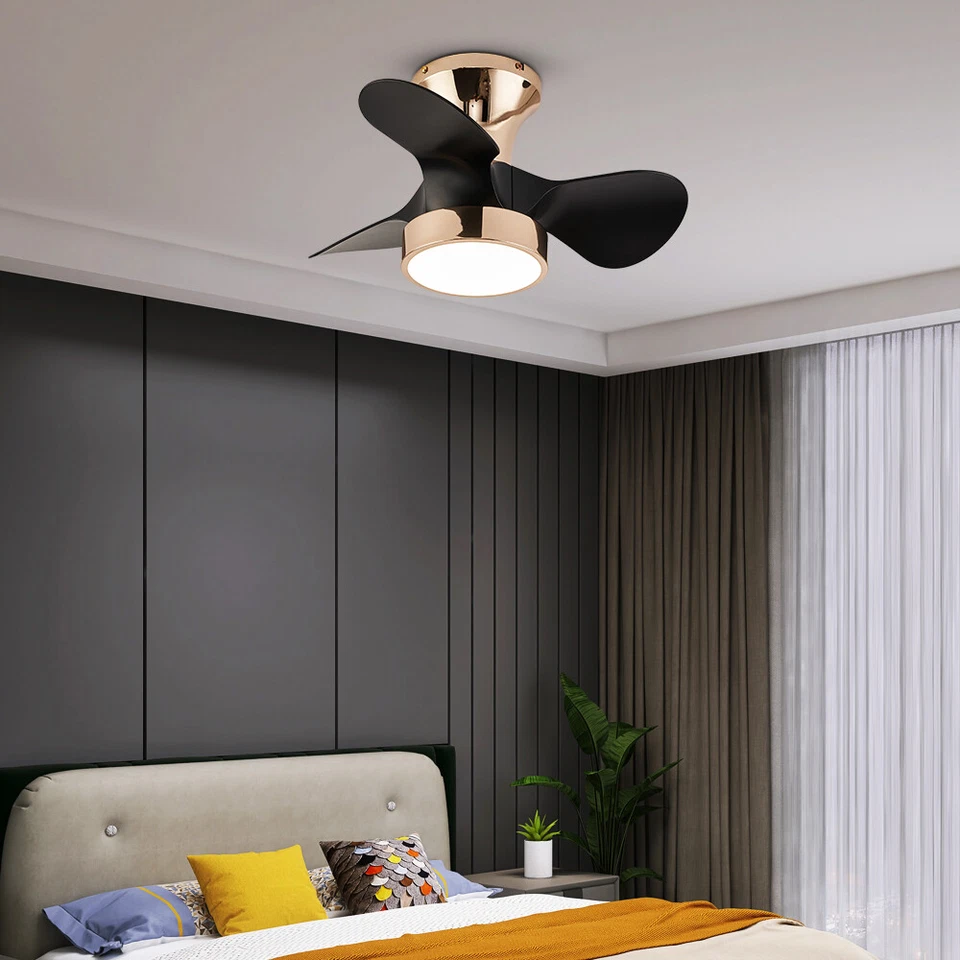 LED Luxury Ceiling Fan Light Chandelier Pendant Lamp Bedroom Remote 6 Speed US - Image 3 of 4