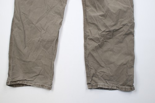 Vintage Carhartt Mens 36x30 Faded Spell Out Wide Leg Dungaree Pants Light Brown - Picture 11 of 12