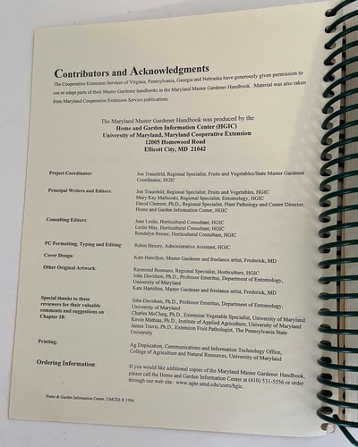 2000 University of Maryland Master Gardener Handbook Fourth Edition - Imagen 4 de 10