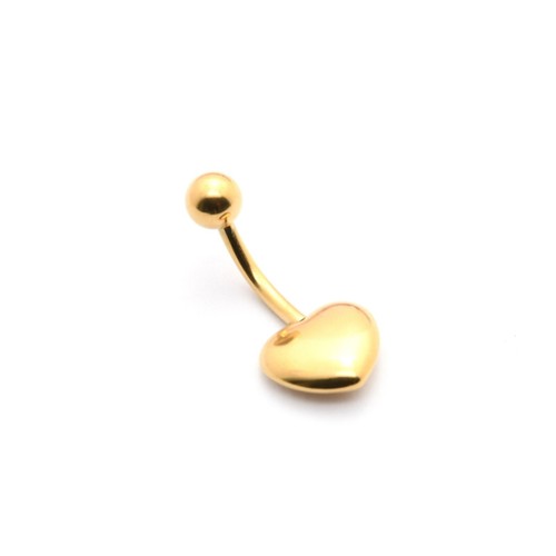 ORO ROSA Chiaro Zirconia Cristallo Cuore Ombelico Bottone Pancia 316L Acciaio Chirurgico-Regno Unito - Foto 3 di 14
