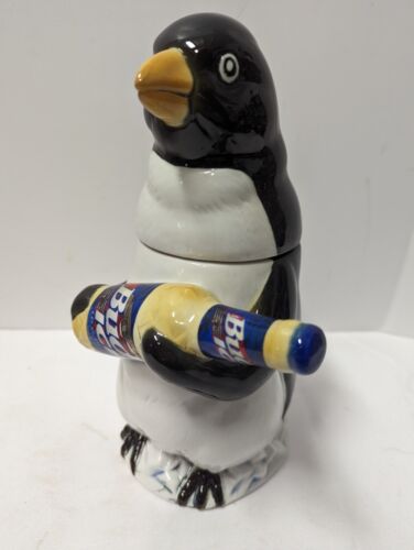 Bud Ice Penguin Character Stein 1996 edición limitada Anheuser-Busch con caja de 10" - Imagen 2 de 18