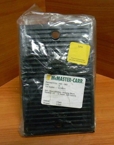 MCMASTER CARR MASON BOLT DOWN VIBRATION DAMPING MOUNT 1/2-13 6423K614 - Picture 5 of 6