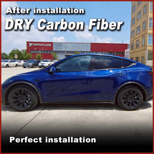 Fit For Tesla Model Y 2019-21 DRY Carbon Fender Flare Kit Wheel Arch Cover Trim - Bild 2 von 12