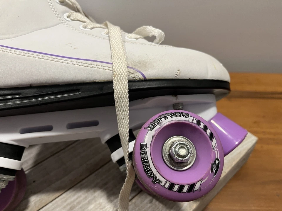 ROLLER STAR 600 ROLLER DERBY PATINES PATINES BLANCO/PÚRPURA TALLA 7 NIÑA Foto 3 de 4