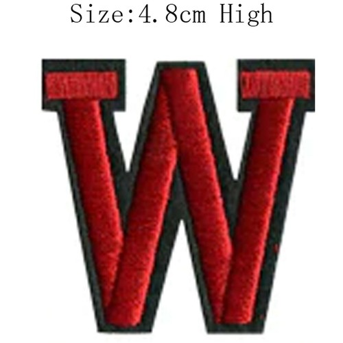 Red Alphabet iron on patch All Letter A-Z 0-9 iron-on patches any word or number - Picture 27 of 46