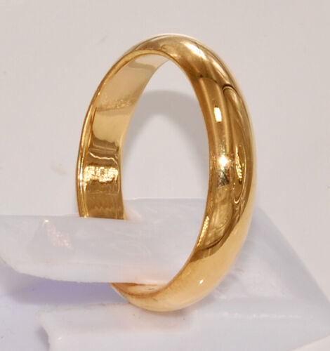 Sterling Silber 925 Bandring 4 mm breit halbrund satiniert/eismattiert/vergoldet - Bild 13 von 18