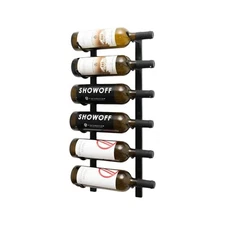 VintageView W Series Wine Rack, Single Depth Metal, 6 Bottles - Satin Black 