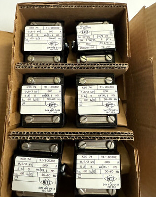 6x Ritz KSO 74 Converter, 0.8/3 kV, 200A, 5VA, 50-60Hz NEW ORIGINAL PACKAGING