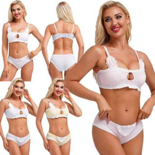 Damen Outfits Pool Kostüme Höschen Dessous Club Hollow Out Nachtclub Set Sexy - Picture 4 of 51