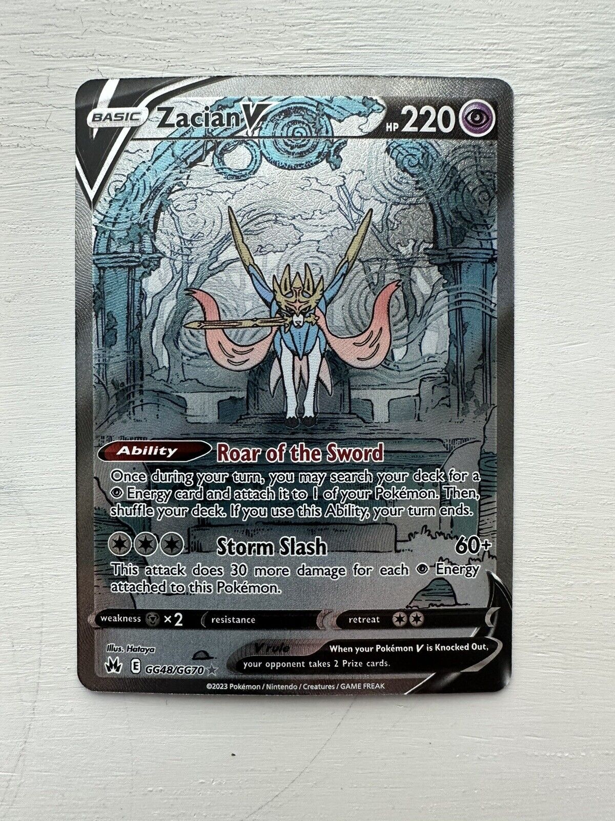 Pokémon TCG Zacian V Crown Zenith: Galarian Gallery GG48/GG70 Holo