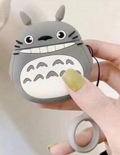 For Airpods 3 - Soft Rubber Earphone Protective Charging Case Cute Gray Totoro