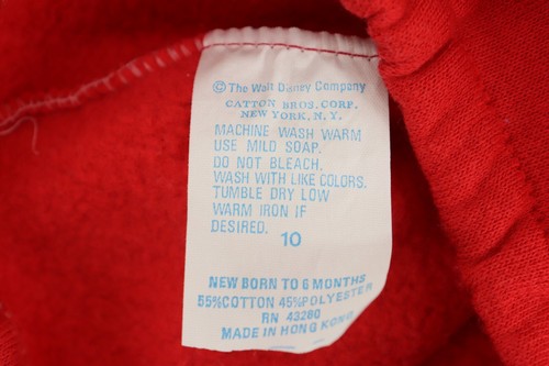 Vtg 1980's Disney Babies Mickey Baby's First Christmas 2 pc. Sweatsuit 0-6 mo. - Picture 5 of 10