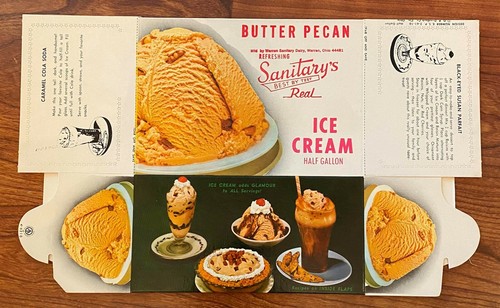 Your Choice Vintage 1950s Sanitary Dairy Ice Cream Boxes - New Old Stock NOS - Picture 3 of 14