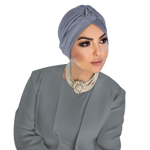Mujeres Musulmanas Turbante Hiyab Gorro Gorra Bufanda Envoltura Prendas para la Cabeza Color Sólido Gorro - Imagen 31 de 42