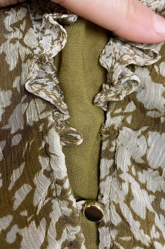 Shona Joy Khaki Claudette Drawstring Ruffle Mini Dress Size 10 AU - Picture 2 of 4