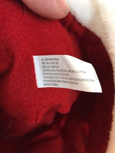 Roter Weihnachtsmannbeutel mit Kordelzug 13" hoch AllHolidays - Bild 9 von 12