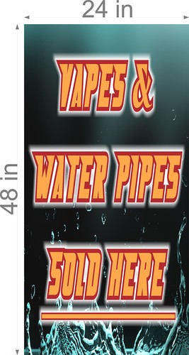 VAPES AND WATER PIPES (CHOOSE YOUR SIZE) PERF WINDOW VINYL DECAL NEW - Foto 4 di 8