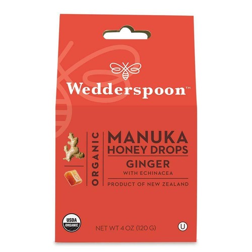 Wedderspoon Organic Manuka Honey Drops, Ginger + Echinacea, 4.0 Oz,...  - Picture 2 of 6