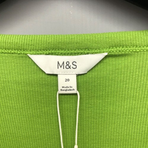 NEW M&S Womens Cotton Rich Ribbed Top T-Shirt RRP £17.50 Size 20 22 24 - Picture 11 of 35