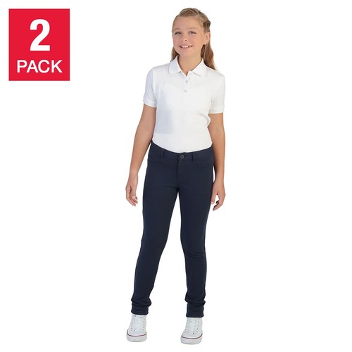French Toast Youth Girls 2-pack Slim Fit Knit Pant - Picture 6 of 9