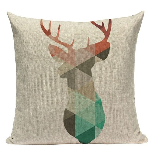 Geometry Animal Elephant Deer decorative cushion covers Square Printed cushions - Picture 27 of 28