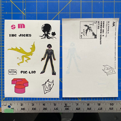 STEPHEN MALKMUS & JICKS PROMO sticker set 2003 PIG LIB Stickers cd/lp Pavement