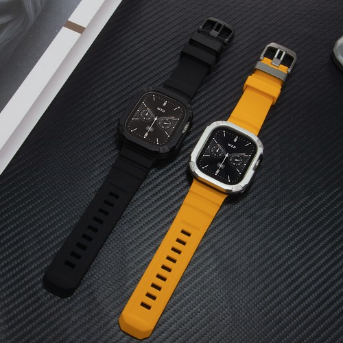 Étui de protection bracelet silicone pour Apple Watch bracelet Ultra2/1 série10 9 8 7 46 mm - Photo 12 sur 33