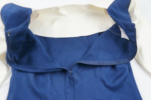 Vintage 80s Melissa Petites Women 8 Blue White Shift Dress Long Sleeve NWT D303 - Picture 12 of 12