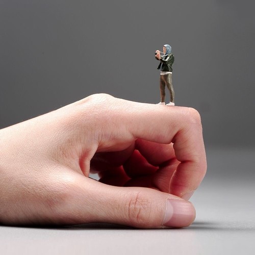 Figura pintada 1:64 modelo miniatura resina diorama arena tirador fotógrafo - Imagen 1 de 2