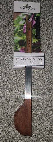 "Ensalada pinzas de madera de acacia de 12""". - Imagen 1 de 5