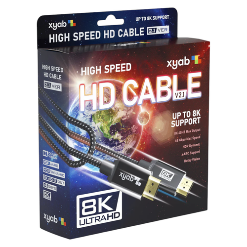 XYAB Universal HD 2.1 Ultra High Speed HDMI Cable - Picture 2 of 2