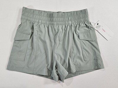 Yogalicious Womens Shorts Medium Green Trail Path Commuter Outdoor Hiking Cargo