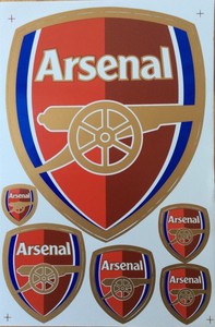 ARSENAL 6 LOGO STICKERS CAR MOTORCYCLE RACING HELMET DECAL ...
