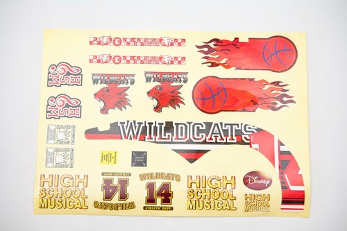 Set adesivi decalcomania bici/bicicletta gatto selvatico musicale scuola superiore - rosso e nero - Foto 1 di 5