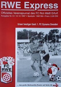 Programm 1997//98 FC Sachsen Leipzig RW Erfurt