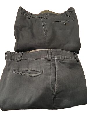 2 Pair Husky Blue Work pants W/  Red Fleece Lined 36  W 26.5  Inseam