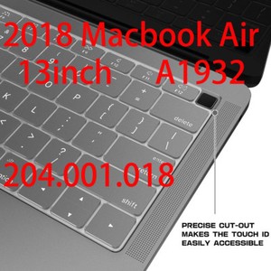 2Pcs-Silicone-Keyboard-Cover-Skin-Protector-for-MacBook-Air-13-034-A1932-2018-NEW