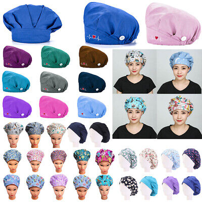 Unisexs Surgical Cap Doctor Nurse Cotton Bouffant Floral Caps Adjustable Hat Unisexs Surgical Cap Doctor Nurse Cotton Bouffant Floral Caps Adjustable Hat