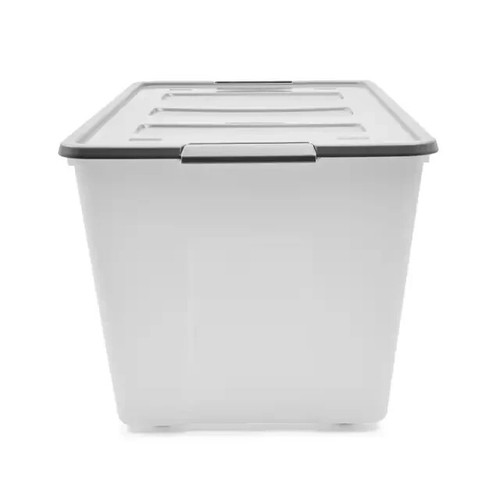 Large Storage Box Heavy Duty Plastic Tub Stackable Lid Organiser Containers Box* - Picture 21 of 33