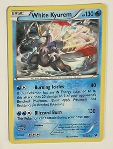 Pokémon TCG White Kyurem Fates Collide 21/124 Holo Rare Near Mint Condition