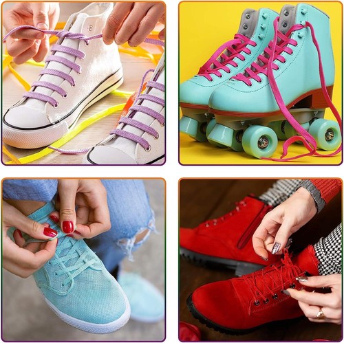 9 mm flache farbige Schnürsenkel 20 Farben Schnürsenkel Fußballschuhe Sneaker Schuhe - Bild 12 von 34