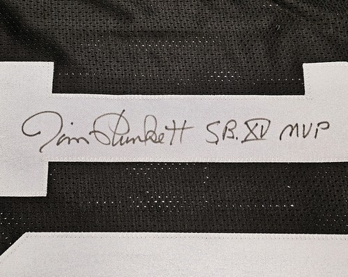 RAIDERS JIM PLUNKETT AUTOGRAPHED BLACK JERSEY "SB XV MVP" BECKETT QR 212607 - Picture 4 of 7