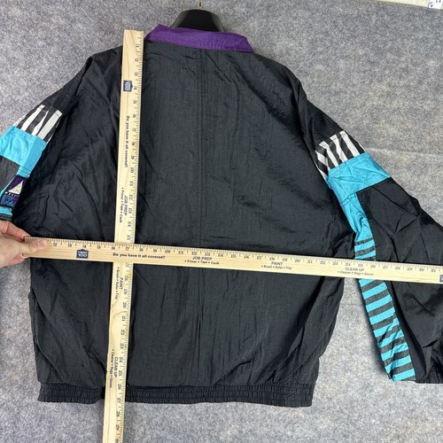 90’s Van Heusen Full Zip Jacket Windbreaker Multicolor Size XL (Broken Zipper) - Picture 16 of 17