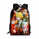 Seven Deadly Sins Cartoon Backpack Cute for Boys Girls School Travel 17 Inch