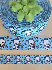 7/8  1.5" 1 YD Pochaccho Grosgrain Ribbon Hello Kitty Dog Friend Puppy