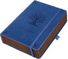 Carnet de notes A5, 320 pages numérotées, 100 g/m², ligné, bleu, épais